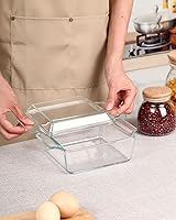 Vista 19 de NUTRIUPS 8x8 Baking Dish Square Casserole Baking Dishes with Glass Cover Glass Casserole Dish with Lid Baking Dish Glass Baking Pan for Baking