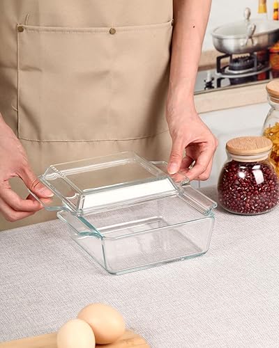 Miniatura 19 de NUTRIUPS 8x8 Baking Dish Square Casserole Baking Dishes with Glass Cover Glass Casserole Dish with Lid Baking Dish Glass Baking Pan for Baking