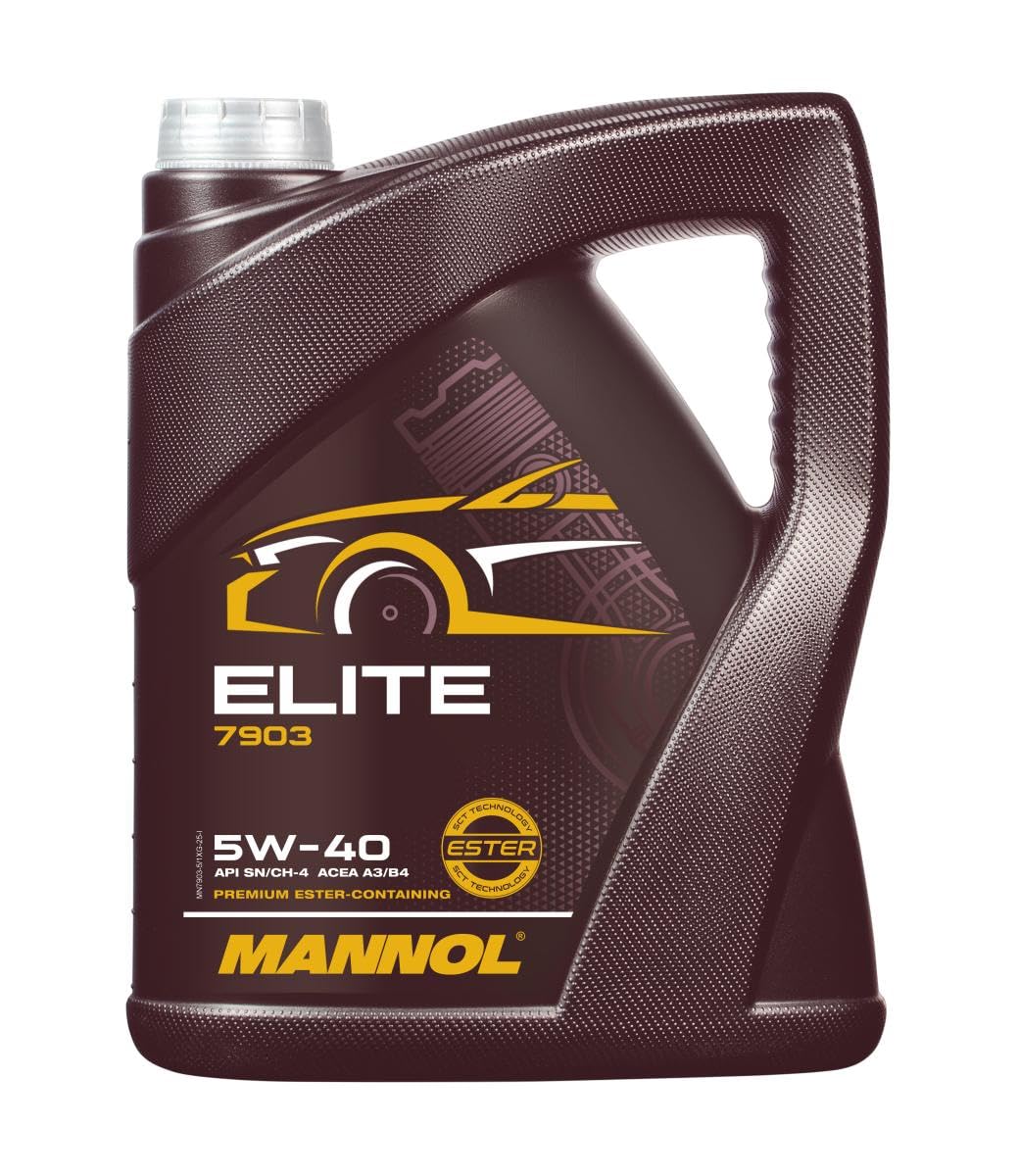 MANNOL Olio motore 5W-40 5 L Compatibilità con RENAULT Clio 3 Hatchback BR0/1, CR0/1 Clio 2 BB0/1/2, CB0/1/2, PEUGEOT 206 2 volumi/Coda spiovente 2A/C 207 WA, WC 208 I Hatchback CA, CC