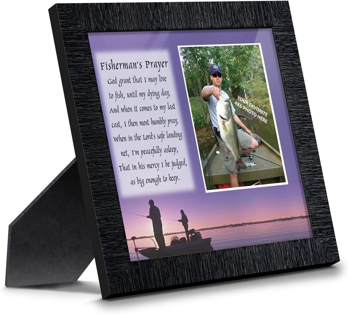 Fisherman’s Prayer, Personalized Fishermen's Gifts for The One You Love, Fishing Décor Picture Frame 9701CH