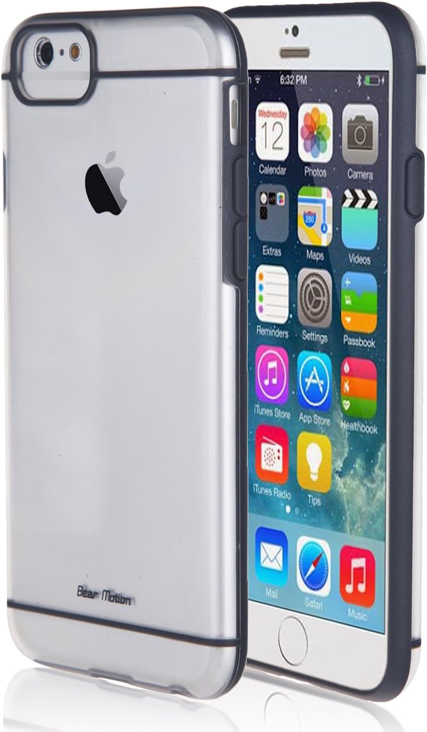 for iPhone 6 Case - Bear Motion for iPhone 6 4.7 - Premium PC-TPU Back Cover Case for iPhone 6 with 4.7 inch Screen (Gray)