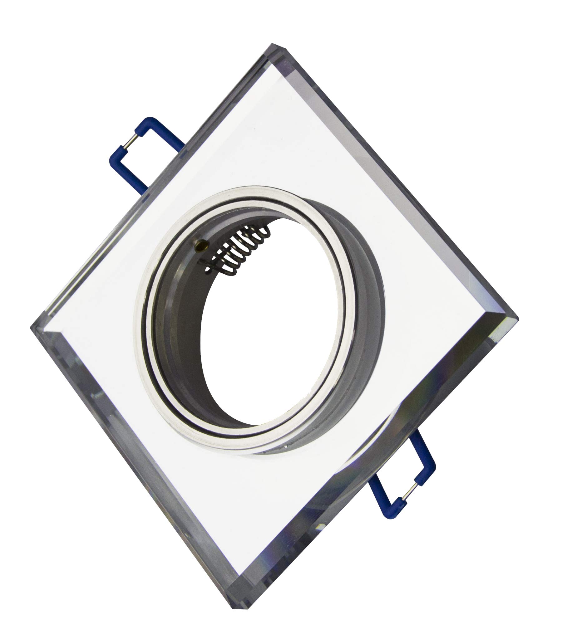Trango 6 set Faretto a LED da incasso in vetro nero e allu TG6736S-06MOSD incl. Illuminante modulo LED ultrapiatto dimmerabile a 3 livelli 3000K bianco caldo, apparecchio da incasso, plafoniera