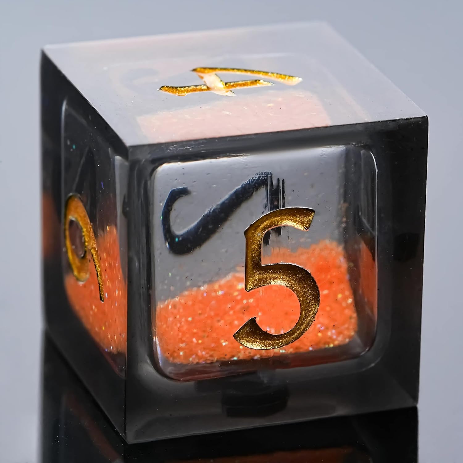 Liquid Core Dice Set - Handcrafted d&d dice Sharp Edge 7Die Resin Dice with Colorful Quicksand Effect,Polyhedral D and D Dice Set for Dungeons and Dragons RPG MTG Table Games BLBZE BEHR SOUL