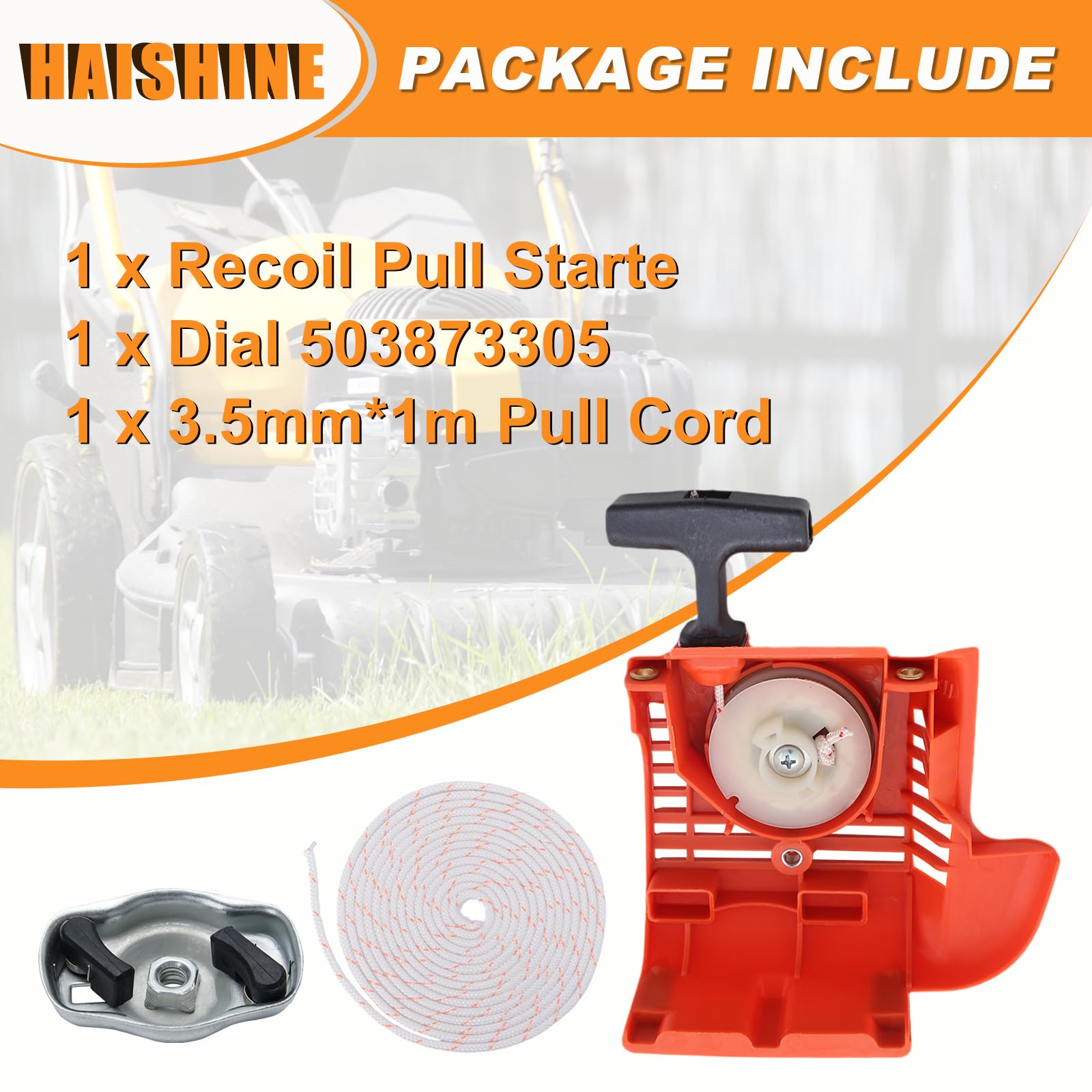Avviamento a strappo per Husqvarna 123 322 223L 325 323 326 e 327, avviamento con manopola rotante, cordino di avviamento, ricambio per OEM 503852807 503852804