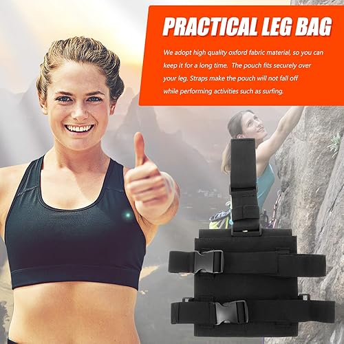 Miniatura 7 de BESPORTBLE Bolsa de pierna de tela Oxford para viajes, camping, senderismo, aventura, ajuste seguro para teléfonos móviles, tarjetas bancarias