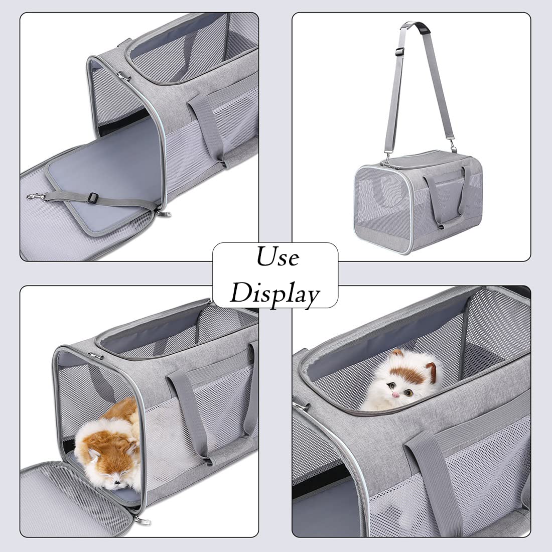 Chariot De Courses 4 Roues Carlett - Cube P Ruby | Carrito De Transporte 3 En 1 Para Chat Roulettes