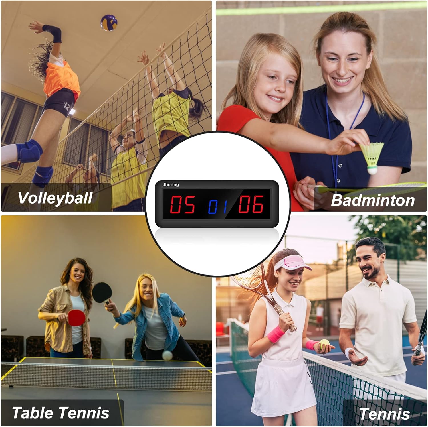 Electronic Scoreboards with Remote, Portable Score Keeper, Digital Scoreboard for Basketball Ping Pong Volleyball Sport