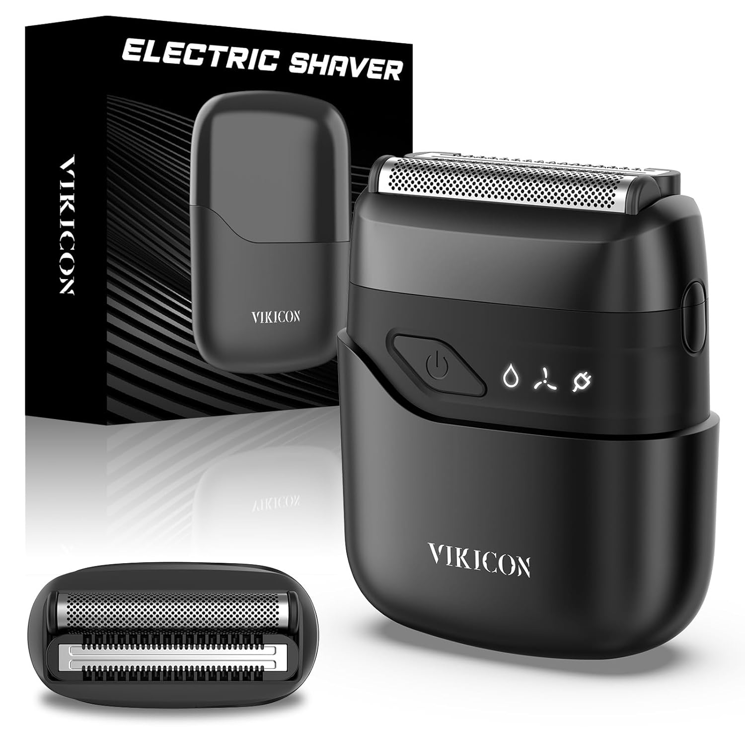 VIKICON Electric Foil Shavers for Men Compact Travel Face Shaver Mini Razor for Shaving Face Portable On-The-Go Shaver