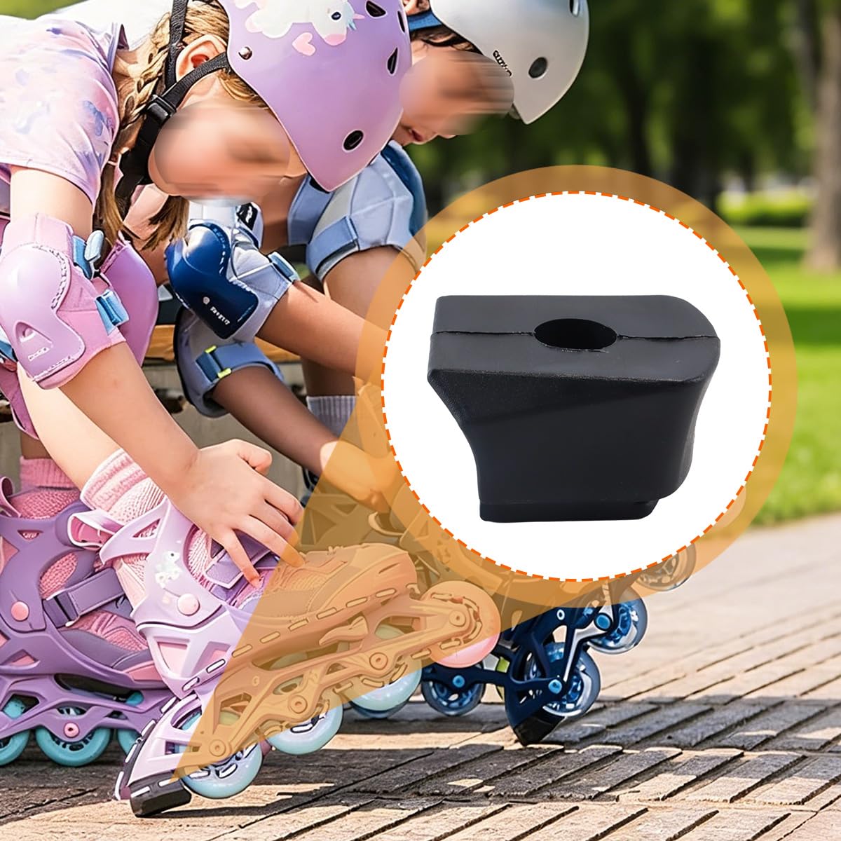 Riven Blocchi freno universali per skateboard, scooter, pattinaggio, in gomma PU, confezione da 4 pezzi, con viti di fissaggio e viti da 3,55 cm x 6 mm