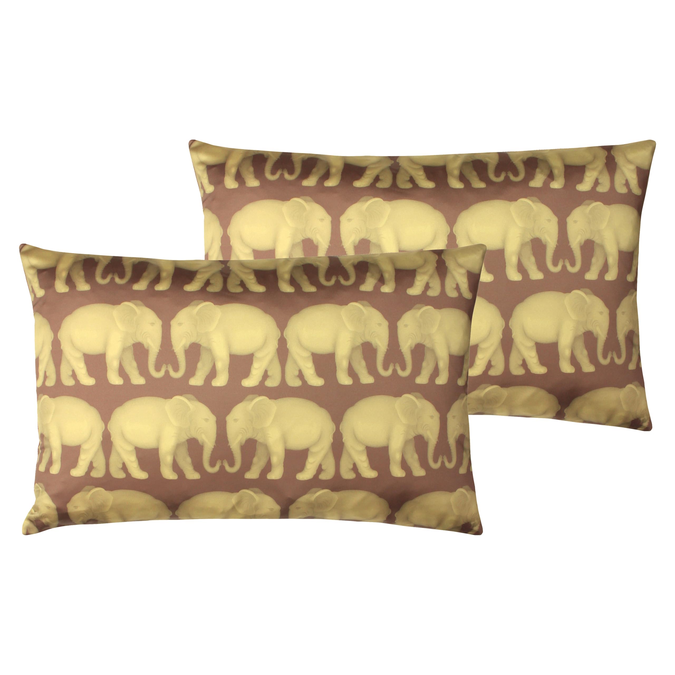 Paoletti Parade Feather Filled Cushions Twin Pack, Brick, 40 x 60cm