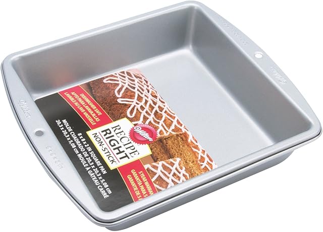 Wilton Square Cake Tin, Recipe Right, Non Stick, 20.3cm (8in)