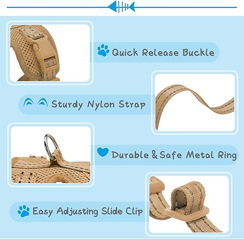 Miniatura 6 de Supet Juego de arnés y correa para gatos pequeños a grandes, arnés ajustable para gatos con ribete reflectante, correa universal para gatos y