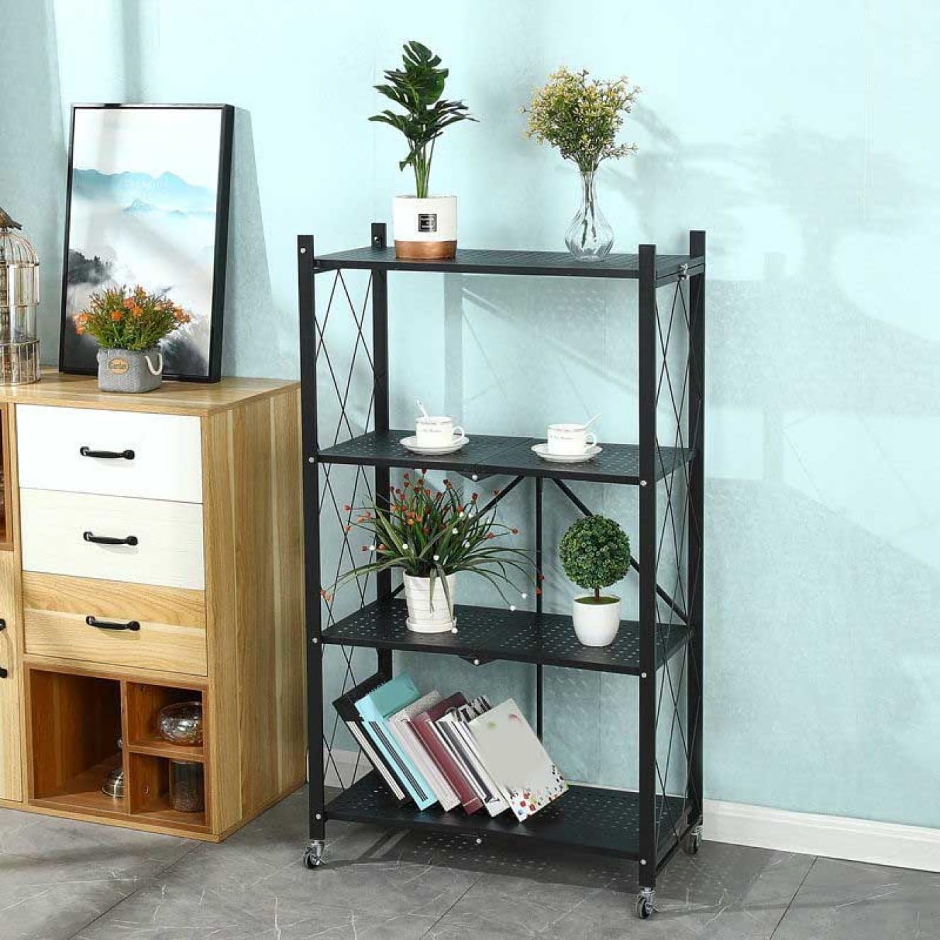 Amazon｜[GZGZ] 棚 ラック 72*A*105 スチールラック オープンラック