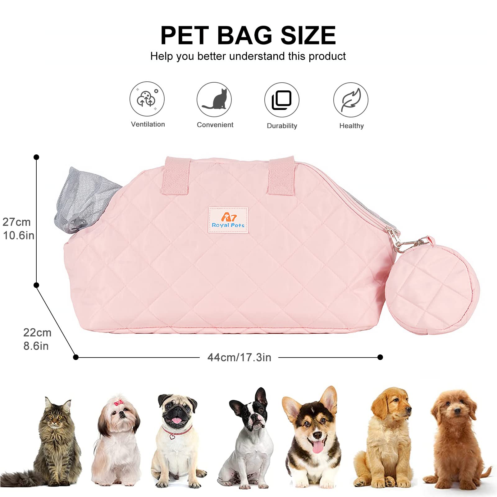 Borsa Trasporto Per Animali Kerbl Chiara - Per Cani E Gatti Piccoli, Con Guinzaglio Integrato, 40x20x21 Cm - Foto 9