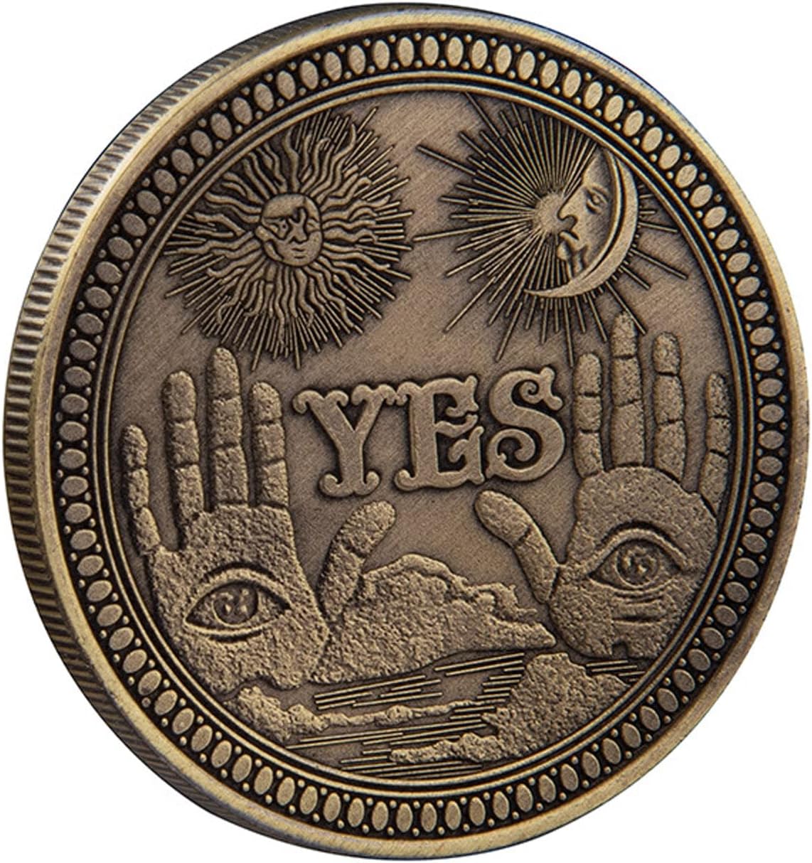Decision Making Coin-Yes/No Coin-Good Luck Commermorative Collection-Challenge Coins Antique Gold