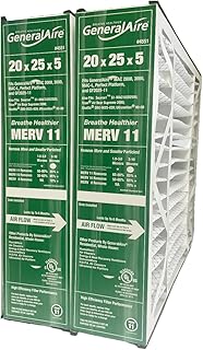 Generalaire 4551 Furnace Filter 20x25x5 MERV 11 for MAC 2000. Replaces Part # 4501 MERV 10. Actual Size 19 5/8" x 24 3/16" x 4 15/16." Case of 2.