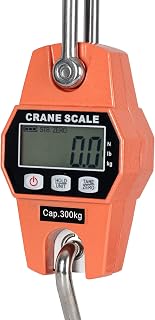 660 LB Hanging Scale/Digital Hanging Scale, Crane Scale 300 KG, Hard Cast Aluminum Housing HD LED Display, Suitable for Fishing, Weigh Luggage, Private Farm, Hunting, (Battery Included)