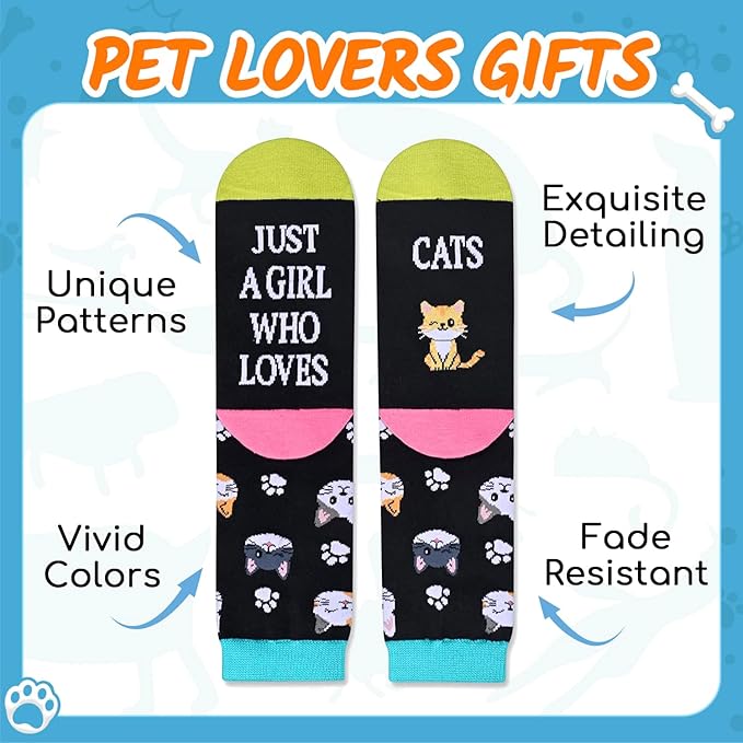 Calcetines divertidos para mujer - Amantes de los gatos miniatura 5