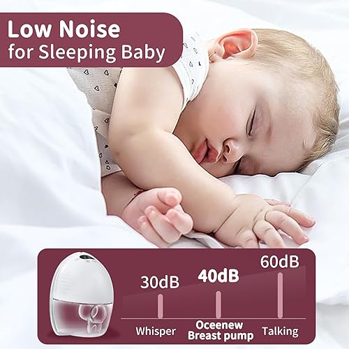 Miniatura 5 de Extractor de leche manos libres para la boca del bebé, succión fuerte, control táctil, 3 modos y 9 niveles, extractor de leche eléctrico portátil