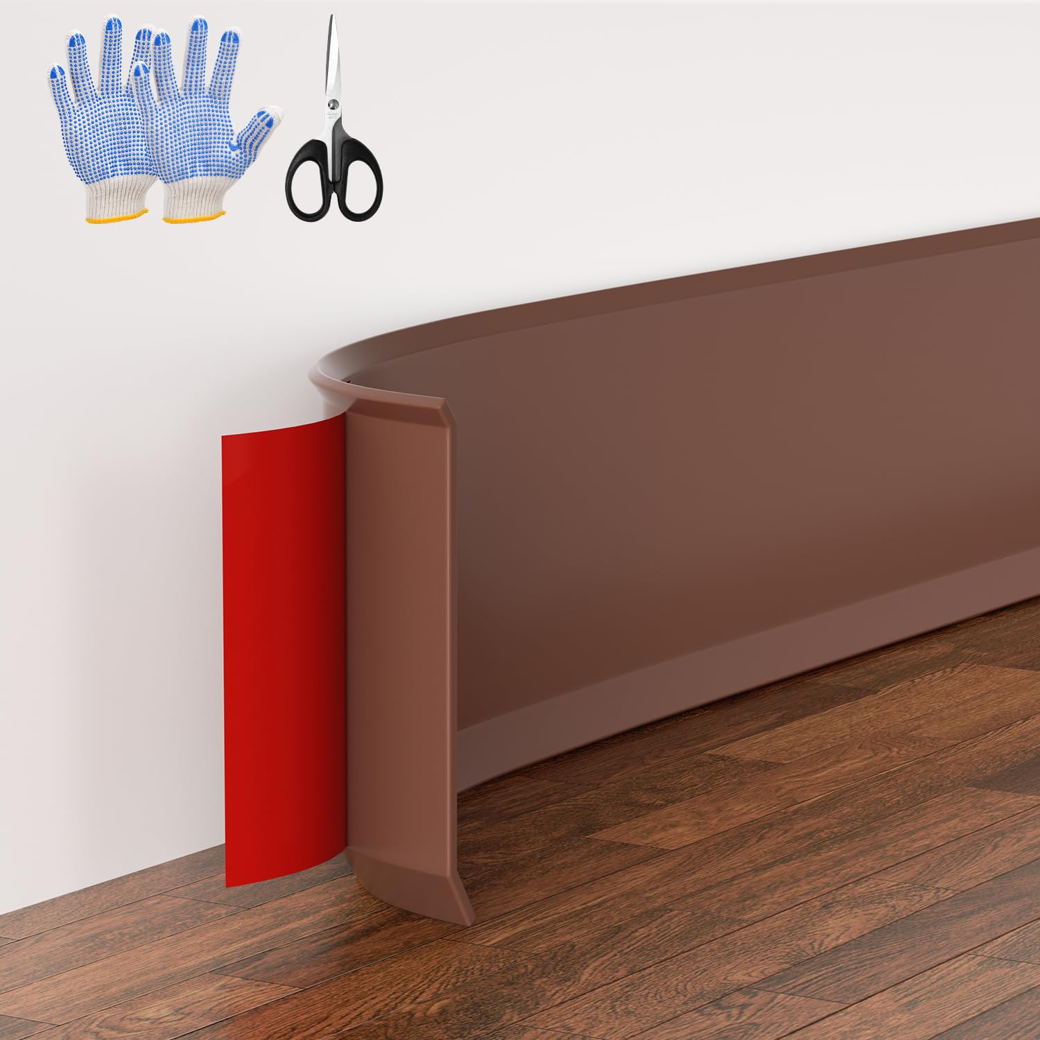 Buy Fuairmee Flexible Baseboard Molding Trim, 4 Inch x 20 Feet Self