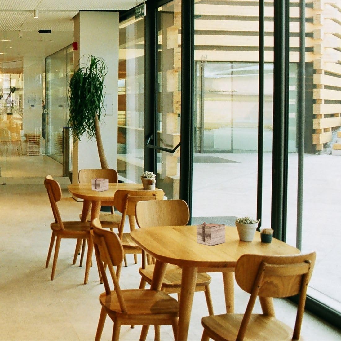 Lote 20 Servilleteros Madera Cuadrados – Estilo Industrial – 12x11x12 cm – Ideal Hostelería, Bares, Restaurantes y Cafeterías – Solo Venta al Por Mayor