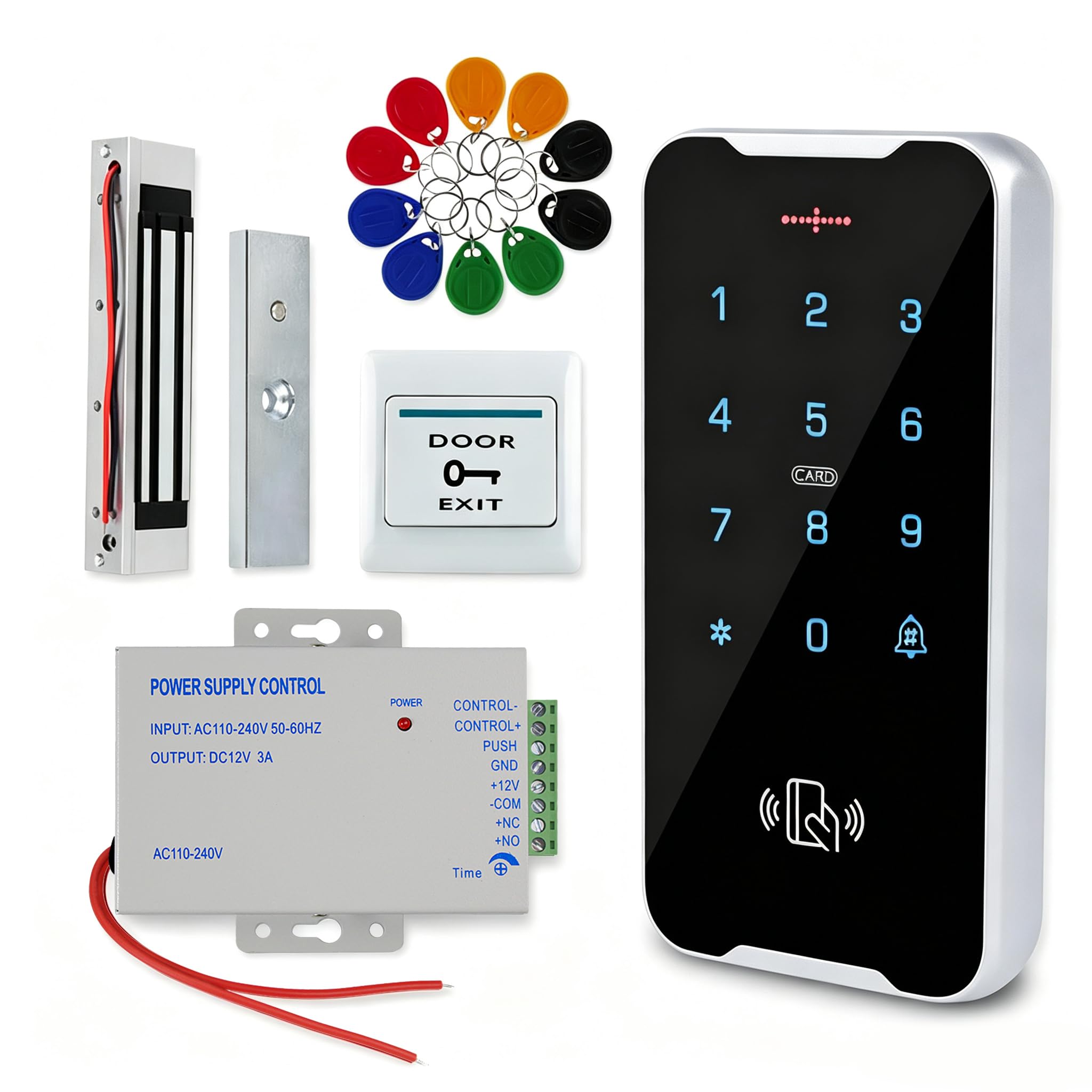Zutrittskontroll-Set – Zink-Tastatur, Saugnapf 280 kg, IP68, Zeitverzögerung – Zuhause, Büro, Garage