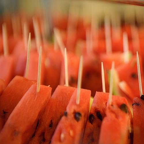 Miniatura 7 de Party Essentials Brochetas de bambú natural desechables compostables de 6", 1200