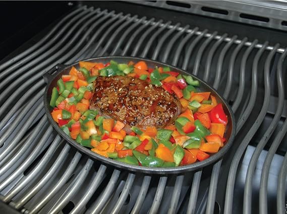 Napoleon Cast Iron Skillet - Pre-Seasoned, Use On Side Burner or Grill Grates, Removable Handle
