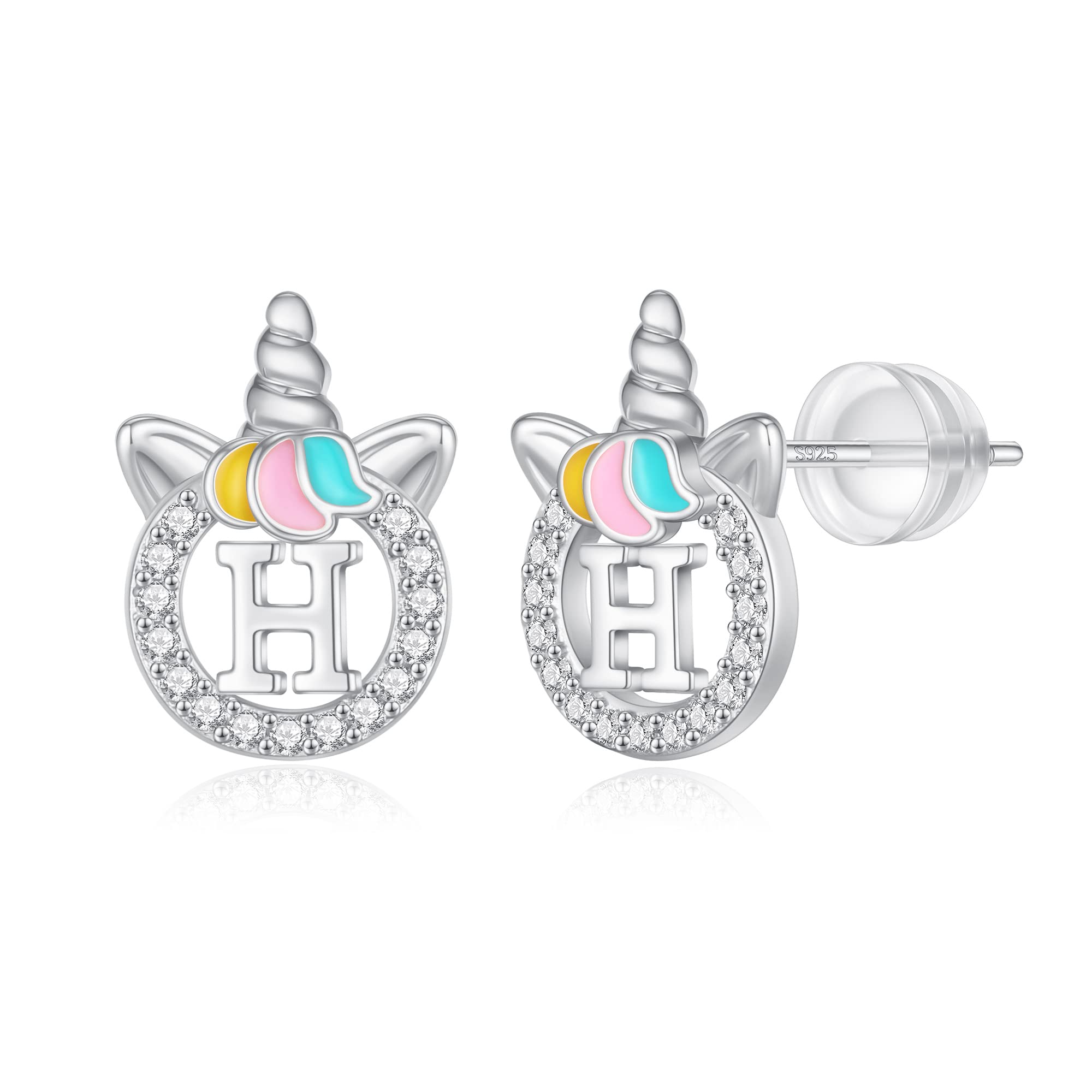 Unicorn Earrings Gifts for Girls - 925 Sterling Silver Stud Earrings
