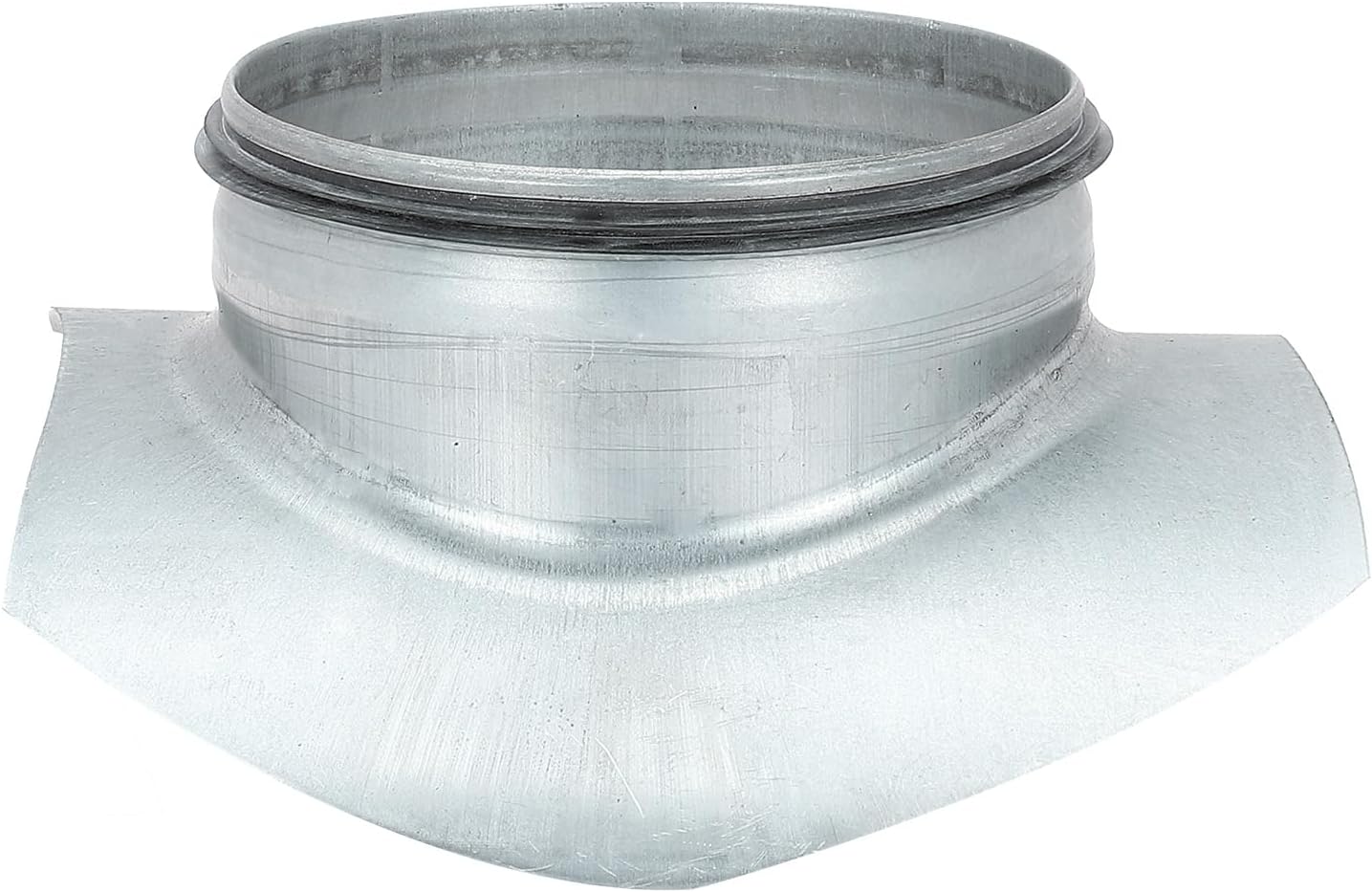 PATIKIL Duct Connector Saddle Take Off for 10" Duct to 6" Outlet Branch Extension, Galvanized Steel Round 90 Degree Ducting Splitter HVAC Vent Duct Transition with Rubber Gasket