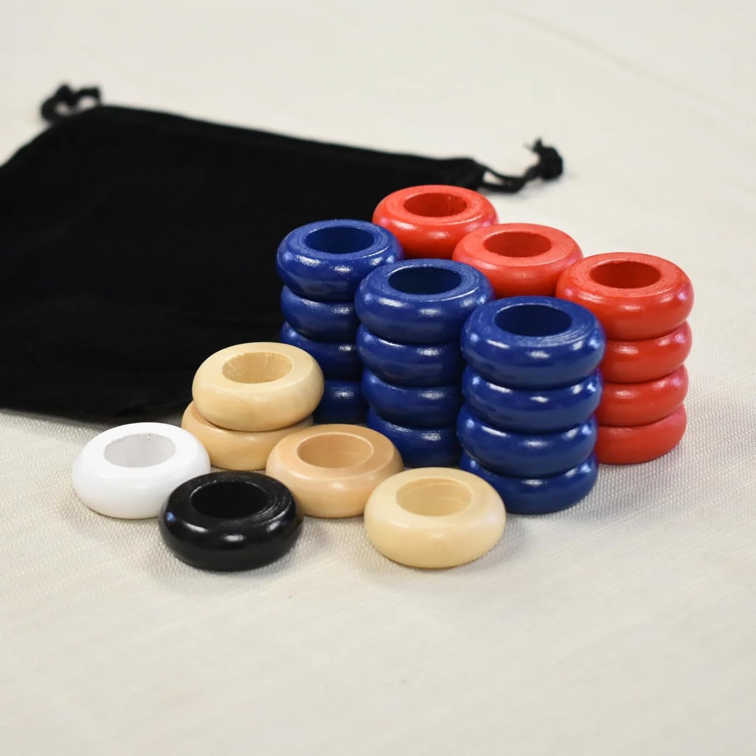 Crokinole Canada Classic American Style - Beginner Carrom and Pichenotte Board Game Set (Add 2 Cues)
