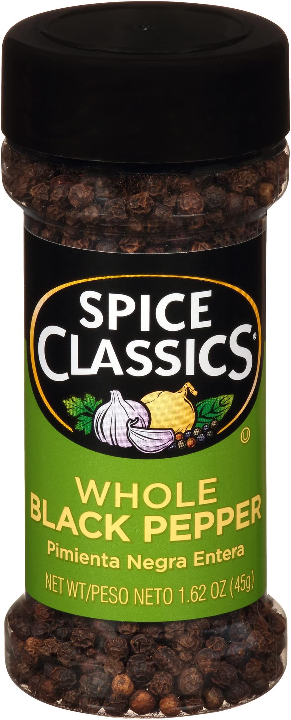 Spice Classics Whole Black Pepper, 1.62 oz
