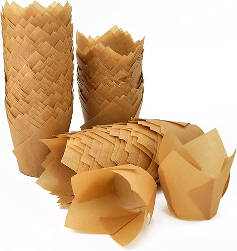 Miniatura 9 de 200 revestimientos de tulipanes para cupcakes, papel estándar a prueba de grasa, soportes para muffins, perfectos para despedidas de soltera, baby