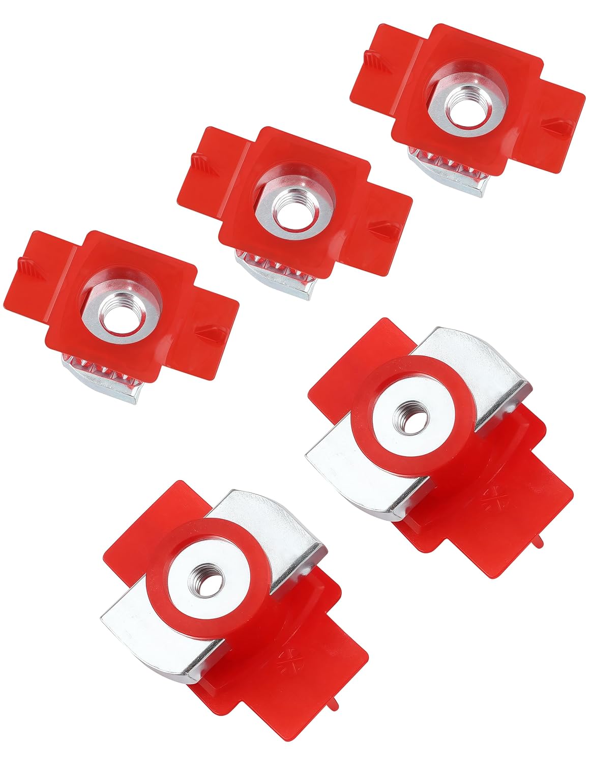 SIHAI 100 Pcs 1/4"-20Unistrut Channel Nuts, Nylon Twirl Hardware Cone Nuts for 1-5/8" US Strut Channel, Solar Panels and Electrical Cable Track Mounting Fittings