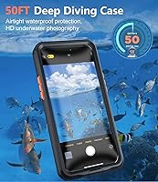 Vista 3 de Funda submarina para esnórquel, [IP68 resistente al agua] [pantalla táctil inflada sensible] [botones precisos], solo para iPhone 16, 15/15 Pro