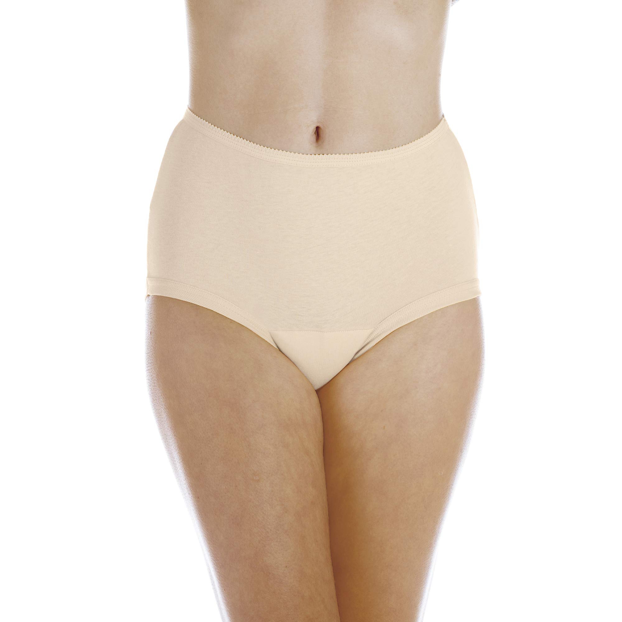 Wearever Regular Absorbency (150ml) 1 Pack, Banded Leg Brief - Incontinence Pants for Women (Beige, Medium)