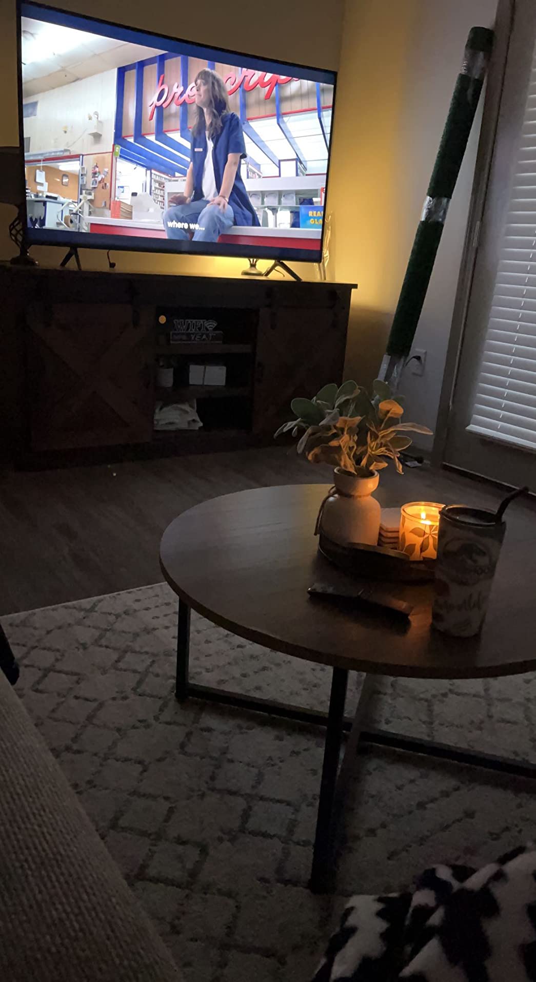 16/mo Finance Household Essentials Round Gray Coffee Table, Grey