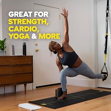 TRX Suspension Training Mat - Non-Slip Gym Mat, Black, 72 x 24
