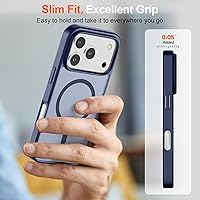 Vista 902 de SUPFINE - Funda magnética para iPhone 13 Pro Max (compatible con MagSafe), (protección contra caídas de grado militar de 10 pies), delgada, Negro