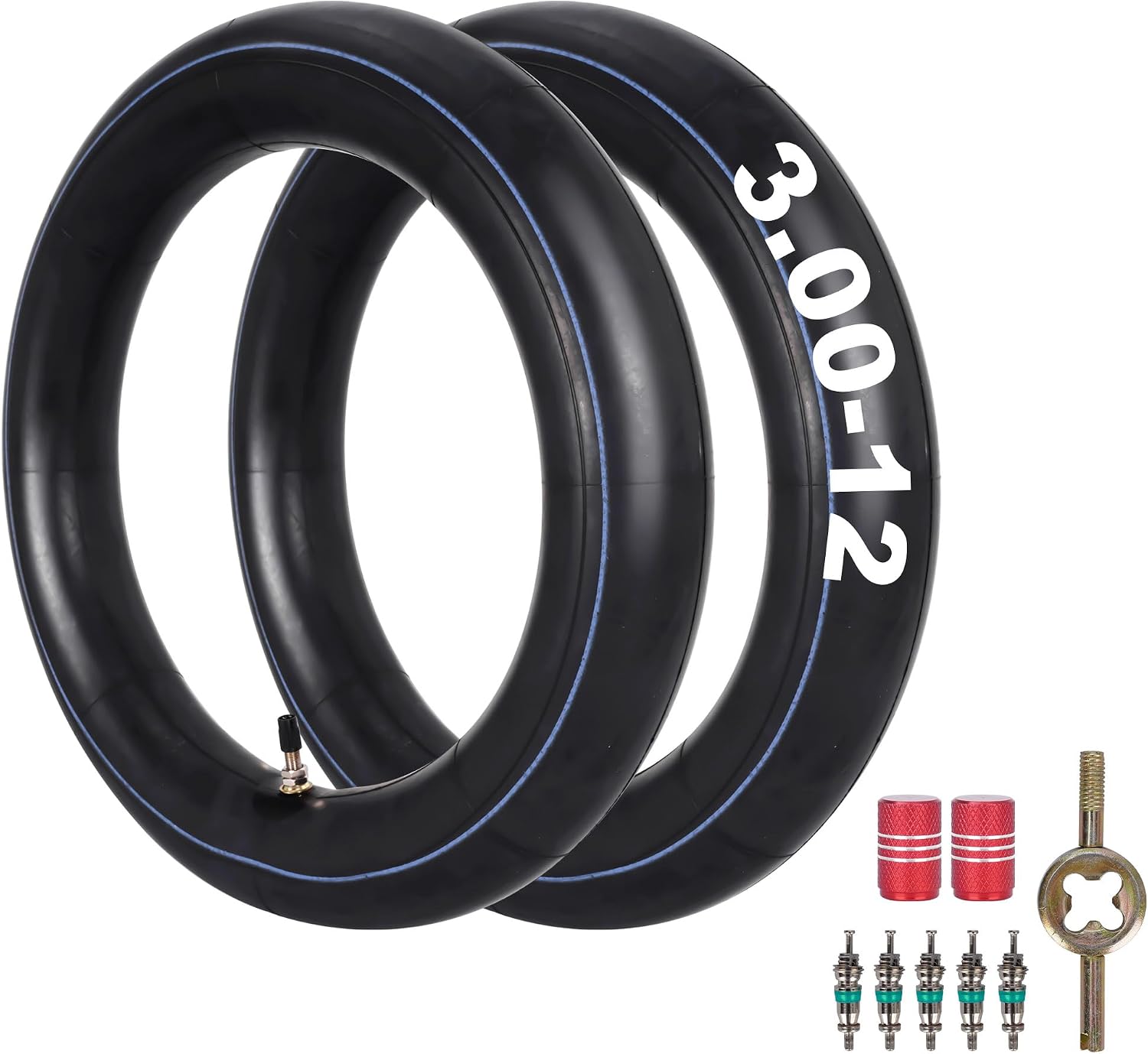 RUTU 3.00-12" Dirt Bike Inner Tube with TR4 Valve Stem, 80/200-12 Motorcycle Tire Replacement Inner Tubes Compatible with Honda CRF50/XR70 Yamaha TTR 90/100 Suzuki DRZ 100 TAOTAO Bikes