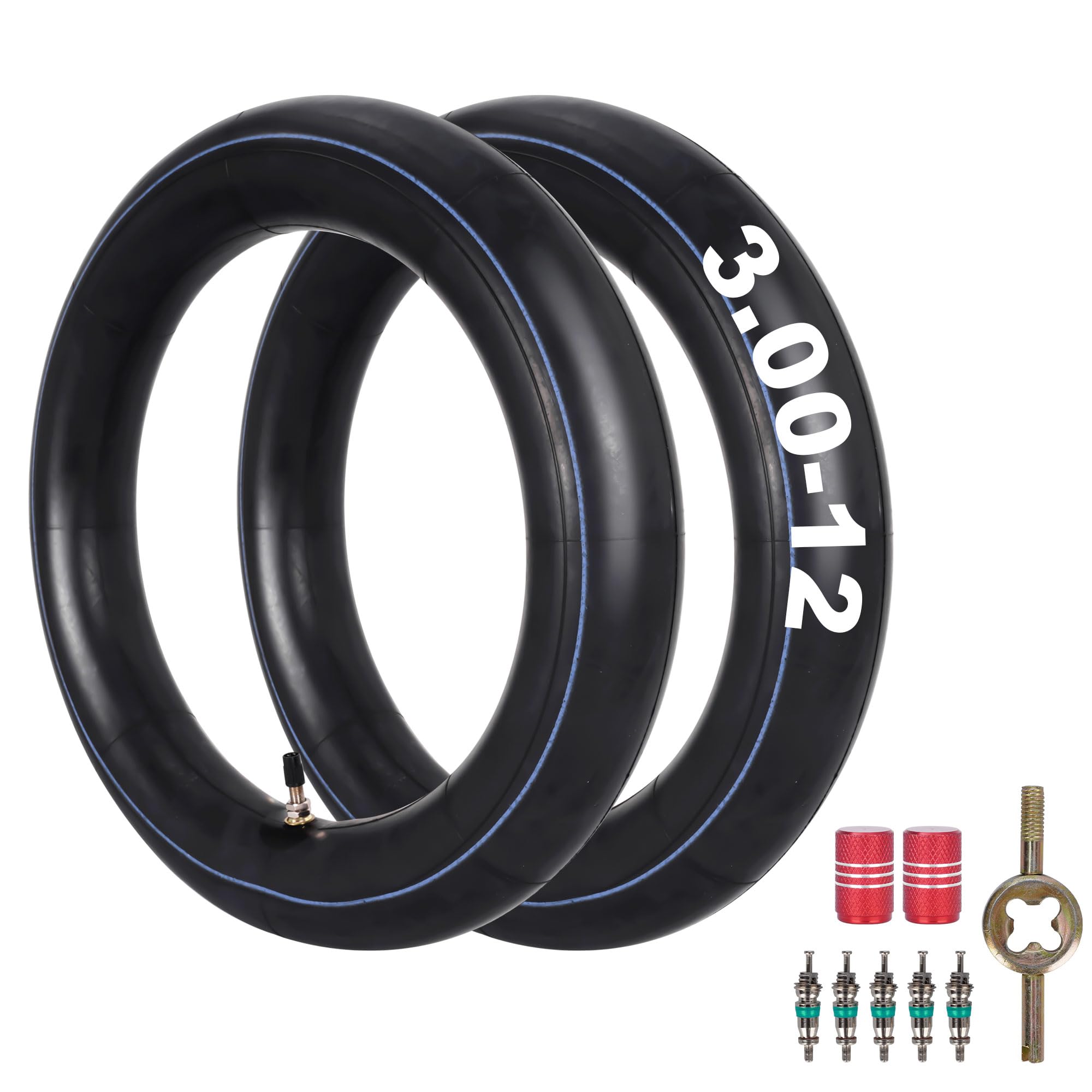 RUTU 3.00-12" Dirt Bike Inner Tube with TR4 Valve Stem, 80/200-12 Motorcycle Tire Replacement Inner Tubes Compatible with Honda CRF50/XR70 Yamaha TTR