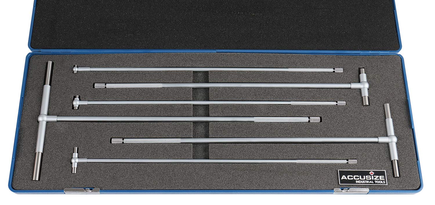 Accusize Industrial Tools 5/16'' - 6", 6ps/Set Long Reach Telescoping Gage, 3602-5012