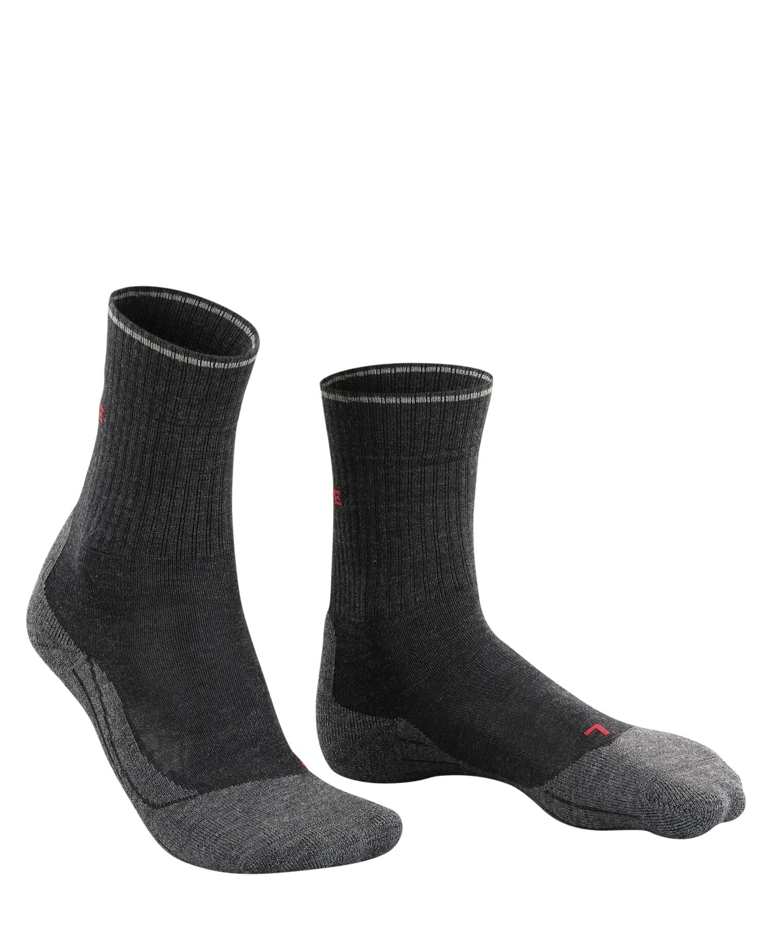 FALKE femme TK2 Wool Silk chaussettes de randonnée rembourrage moyen anti-ampoule chaudes douces mi-hautes respirantes régulation climatique anti-odeur laine fil fonctionnel 1 paire