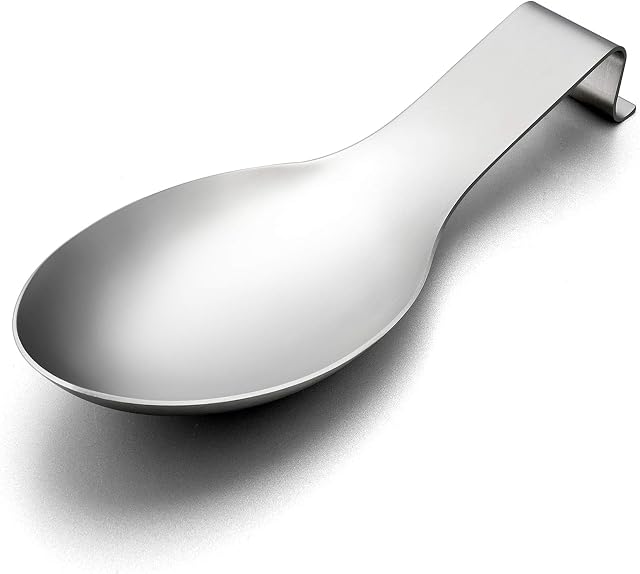 LIANYU Stainless Steel Spoon Rest, Spatula Ladle Holder, Heavy Duty, Dishwasher Safe