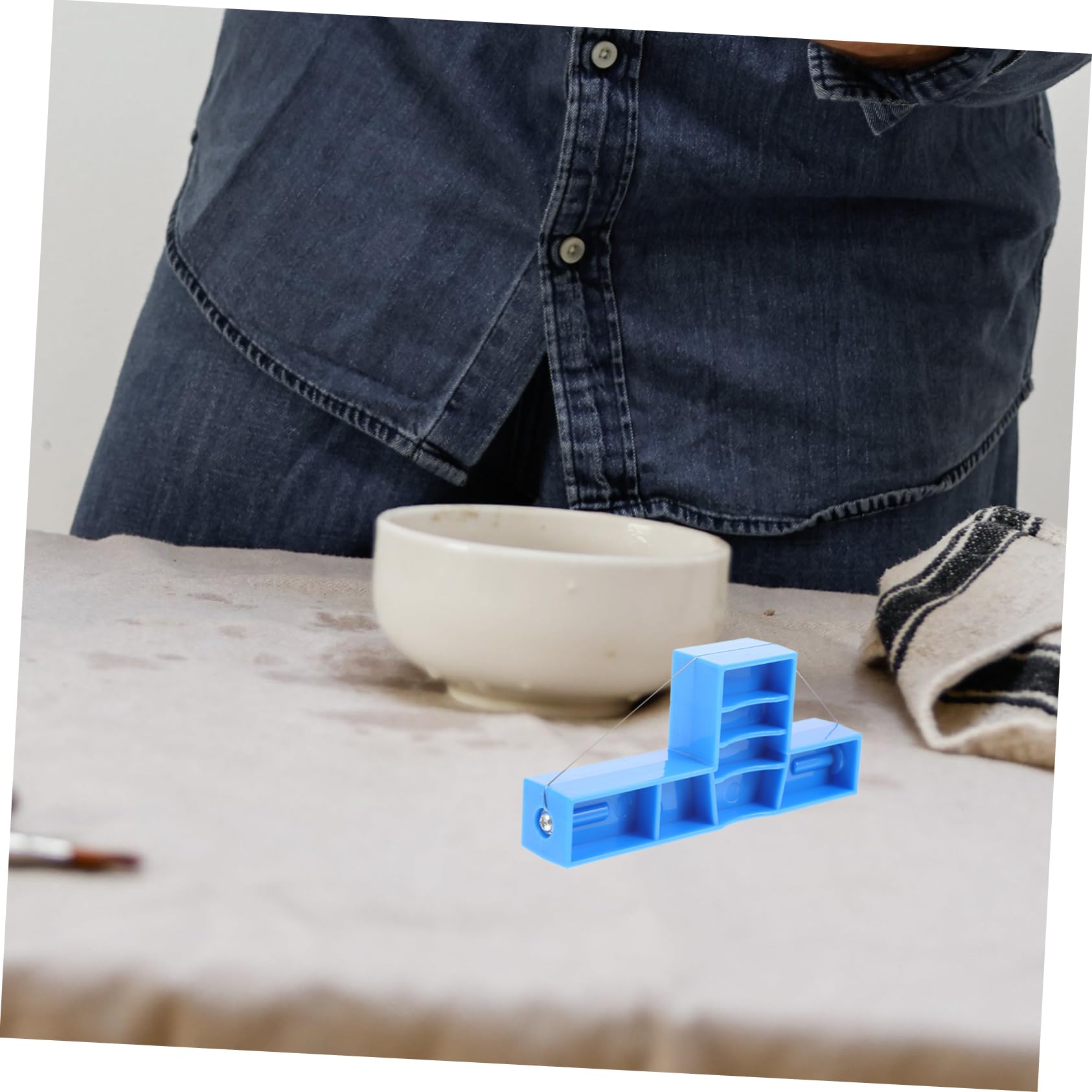 Housoutil 5 Stück Kunststoff Schneidwerkzeug Leichter Kanten Cutter für Töpferbedarf DIY Tonbearbeitung und Sicheres Werkzeug für Modellierung für Bastler und Künstler