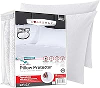 Vista 15 de Guardmax Protector de almohada de algodón de rizo con cremallera, tamaño estándar, paquete de 2 unidades, 100% impermeable, a prueba de chinches, a
