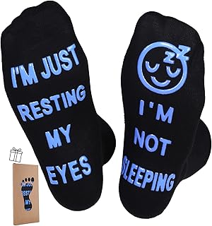 ZXGXLAW Birthday Gifts for Dad,Men Husband Grandpa Women idea Fathers Day Christmas Im Not Sleeping Funny Socks
