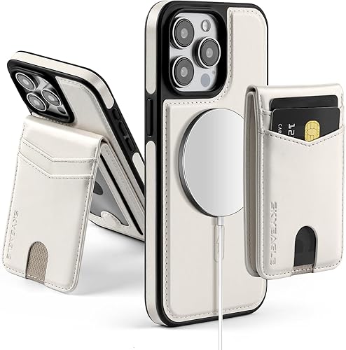 Magsafe - Funda tipo cartera desmontable 2 en 1 para iPhone 15 Pro Max con tarjetero para mujeres y hombres, de piel sintética magnética, bloqueo