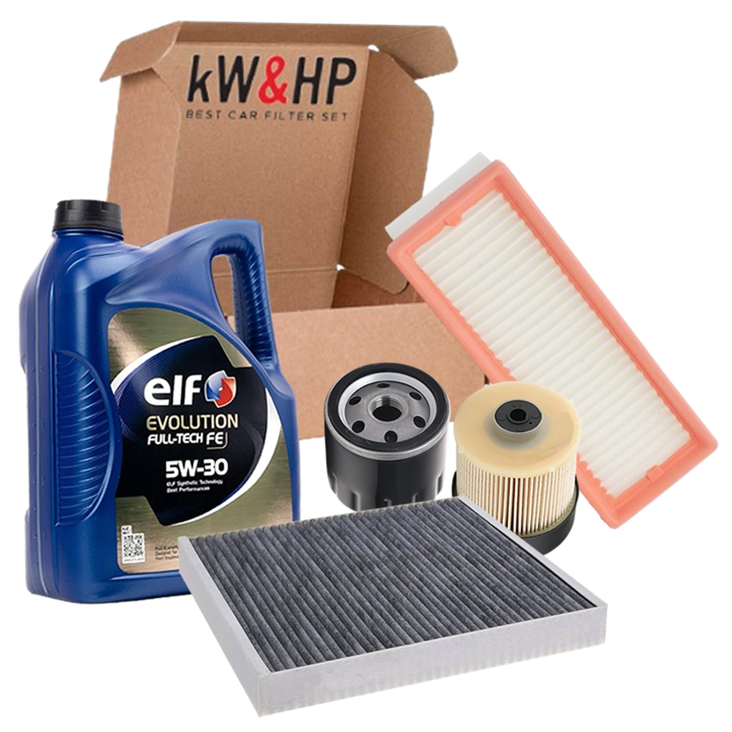 KIT TAGLIANDO 4 FILTRI PER CAPTUR CLIO IV 1.5 DCI CON OLIO MOTORE ORIGINALE ELF 5 LITRI 5W30