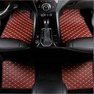 Custom Car Automotive Floor Mats for BMW 320d Cabriolet 2010–2013, 4 Piece Set Leather Protector, All Weather Waterproof Anti-Skid Anti-Slip.(A/Brown,Normal)